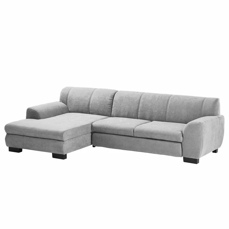 loftscape Loftscape Canapé d’angle Lefroy II – Tissu – Granit – Méridienne courte à gauche (vue de face) – Sans fonction