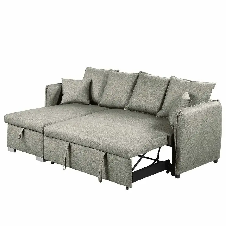 Loftscape Loftscape Canapé D’angle Lillers – Tissu – Gris Lumineux – Méridienne Courte à Gauche (vue De Face)