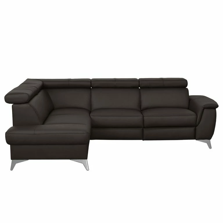 Loftscape Loftscape Canapé D’angle Lobos – Cuir Véritable / Imitation Cuir – Marron Foncé – Méridienne Longue à Gauche (vue De Face) – Sans Fonction