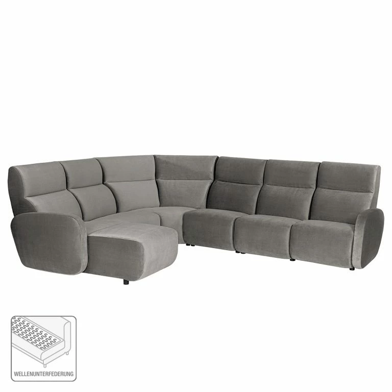 Loftscape Loftscape Canapé D’angle Mezin I – Velours – Velours Ravi: Taupe