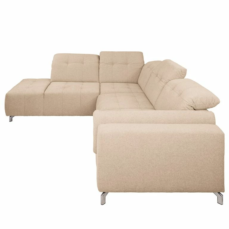 Loftscape Loftscape Canapé D’angle Miches – Tissu – Sable – Méridienne Longue à Gauche (vue De Face)