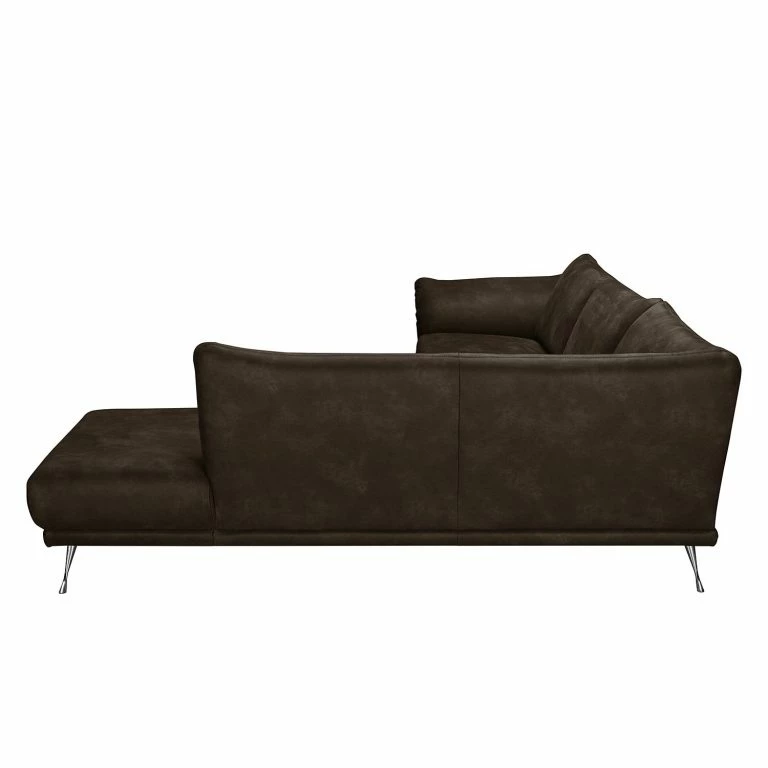 Loftscape Loftscape Canapé D’angle Milan – Expresso – Méridienne Longue à Droite (vue De Face)