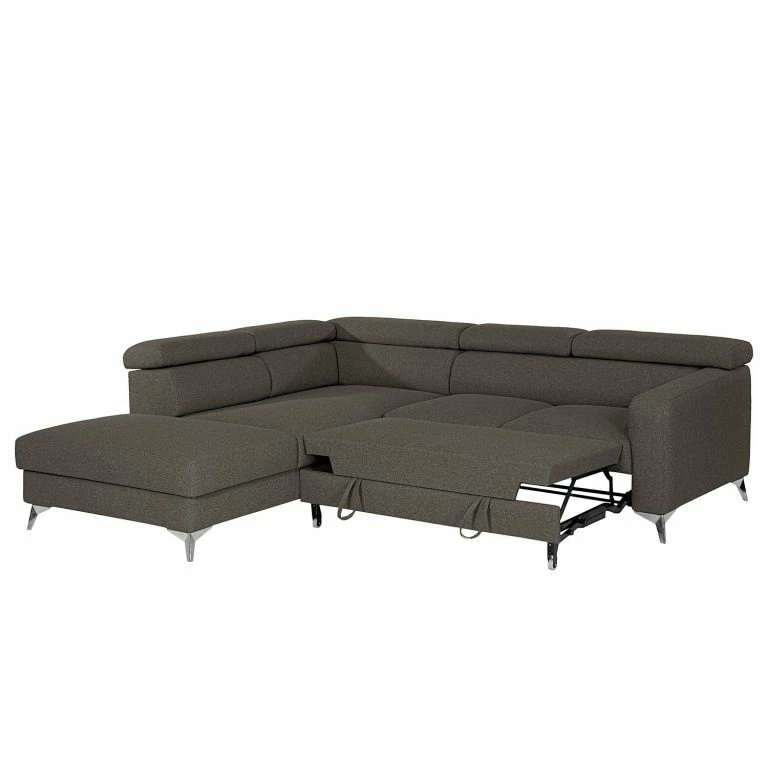 Loftscape Loftscape Canapé D’angle Nonza II – Tissu – Gris Foncé – Méridienne Longue à Gauche (vue De Face)