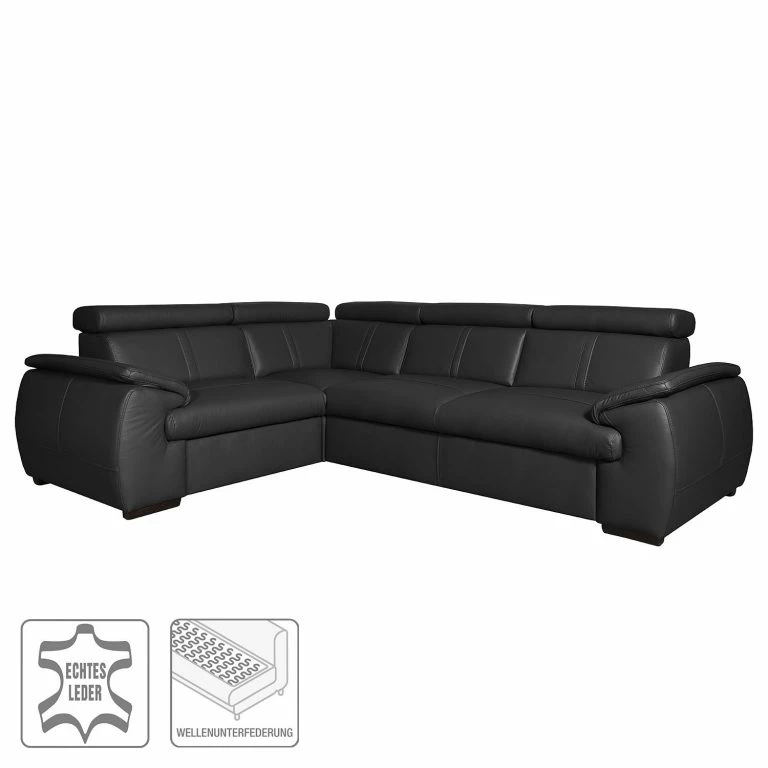 Loftscape Loftscape Canapé D’angle Olival I – Noir – Angle à Droite (vu De Face)