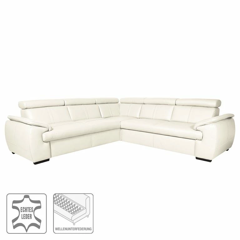 Loftscape Loftscape Canapé D’angle Olival III – Blanc Vieilli – Fonction Lit à Gauche (vue De Face)