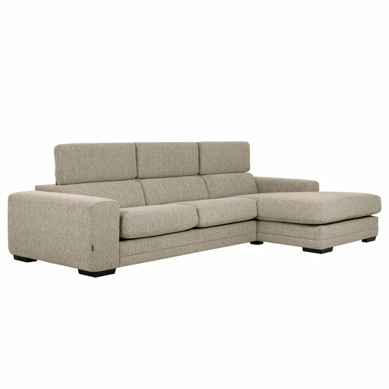 Loftscape Loftscape Canapé D’angle Penpont – Tissu Kaja: Anthracite – Méridienne Courte à Droite (vue De Face)