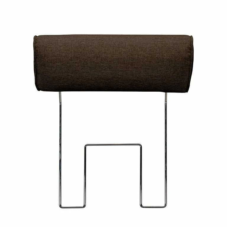 Loftscape Loftscape Canapé D’angle Sharon – Tissu Marron – Noir – Méridienne à Droite (vue De Face) – 2 Appuis-tête