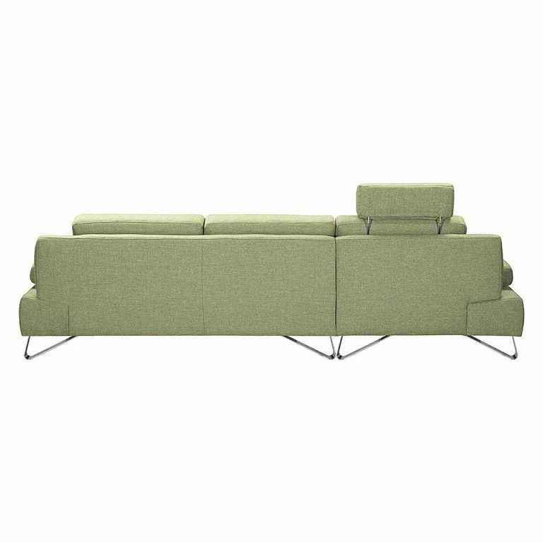Loftscape Loftscape Canapé D’angle Silvano – Tissu Vert – Méridienne à Gauche (vue De Face) Sans Appui-tête