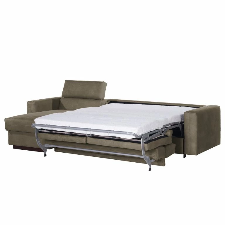 Loftscape Loftscape Canapé D’angle Wissant I – Aspect Cuir Vieilli – Microfibre Bice: Marron Foncé