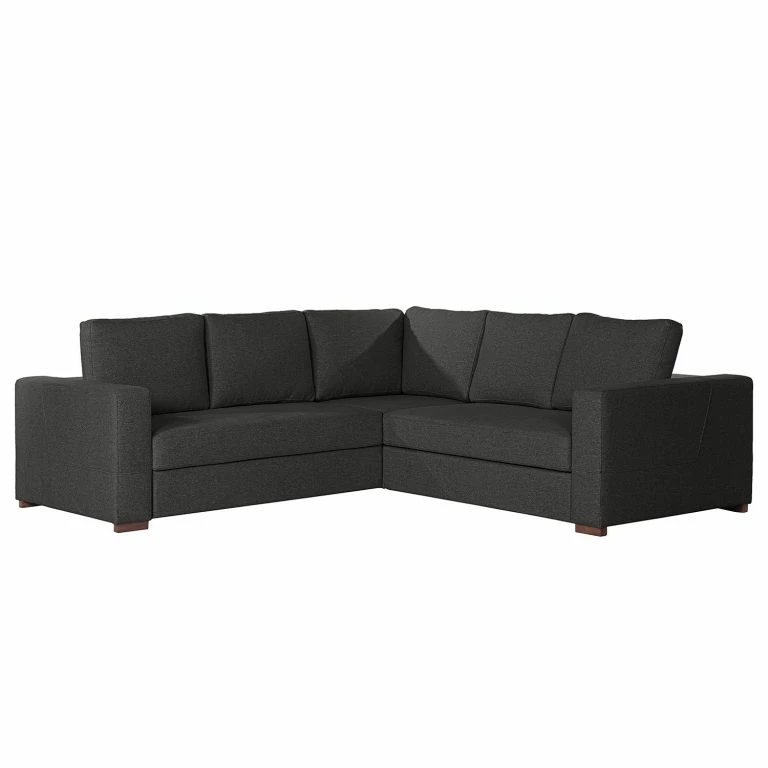 loftscape Loftscape Canapé d’angle Woodway I – Tissu – Noir – Méridienne longue à droite (vue de face) – Aucun accessoire fourni