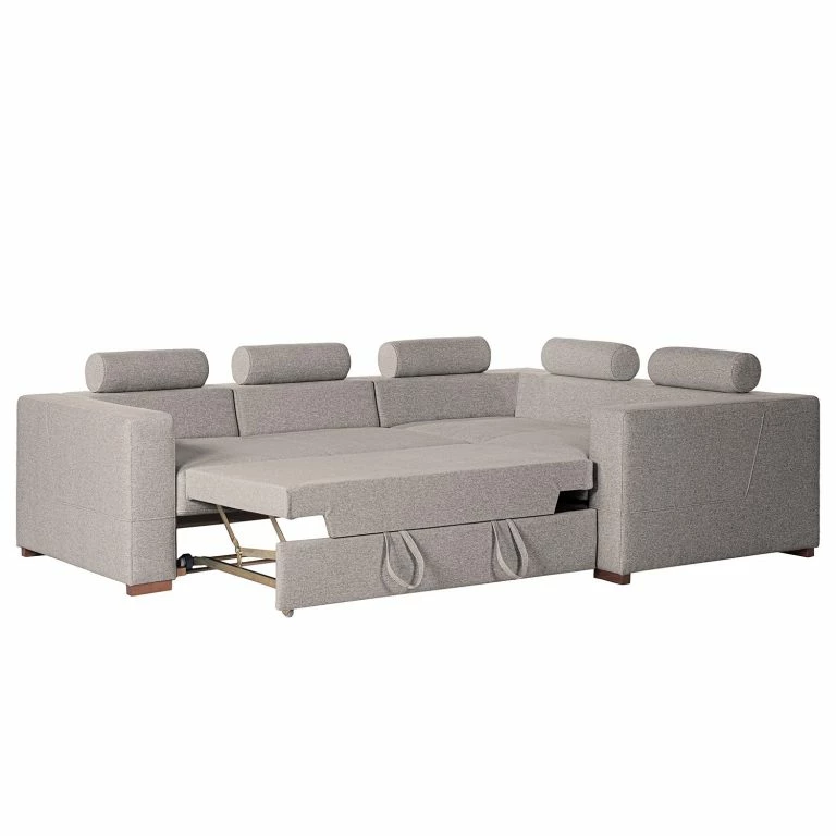 Loftscape Loftscape Canapé D’angle Woodway II – Tissu – Gris – Méridienne Longue à Droite (vue De Face) – Aucun Accessoire Fourni