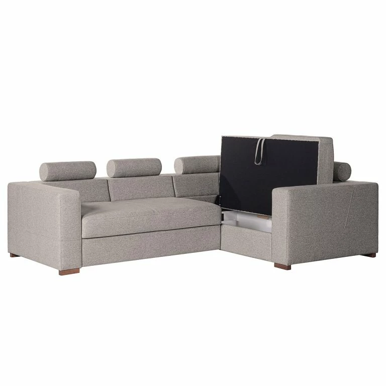 Loftscape Loftscape Canapé D’angle Woodway II – Tissu – Gris – Méridienne Longue à Droite (vue De Face) – Aucun Accessoire Fourni