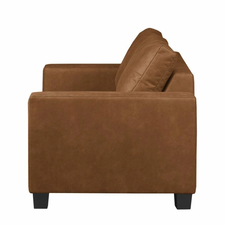 Loftscape Loftscape Canapé Greenwood (2 Places) – Aspect Cuir Vieilli – Microfibre Priya: Cognac