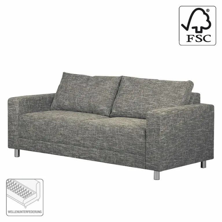 Loftscape Loftscape Canapé Greenwood (3 Places) Tissu – Tissu Structuré Lawan: Gris