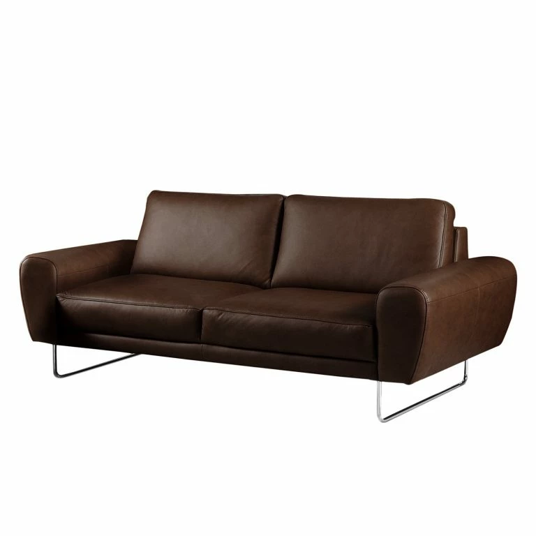 Loftscape Loftscape Canapé Kerman (2 Places) – Cuir Véritable – Marron Foncé