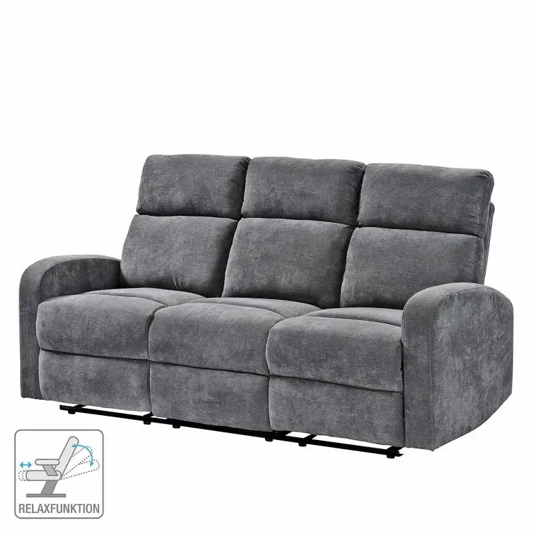 Loftscape Loftscape Canapé Relax Grandhan (3 Places) – Microfibre – Gris