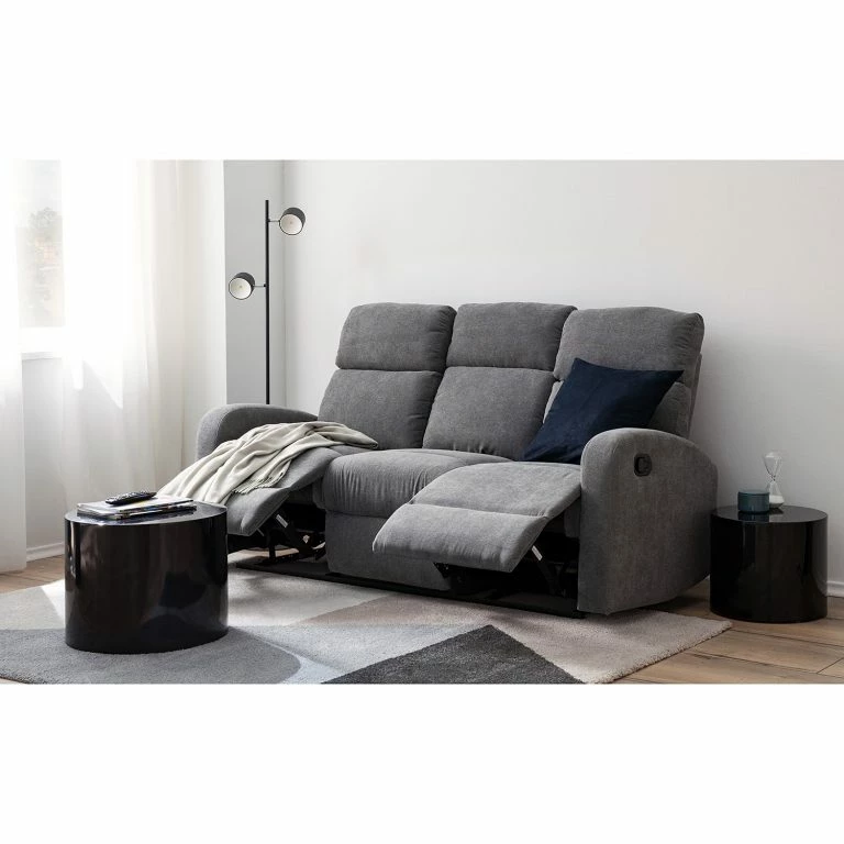 Loftscape Loftscape Canapé Relax Grandhan (3 Places) – Microfibre – Gris