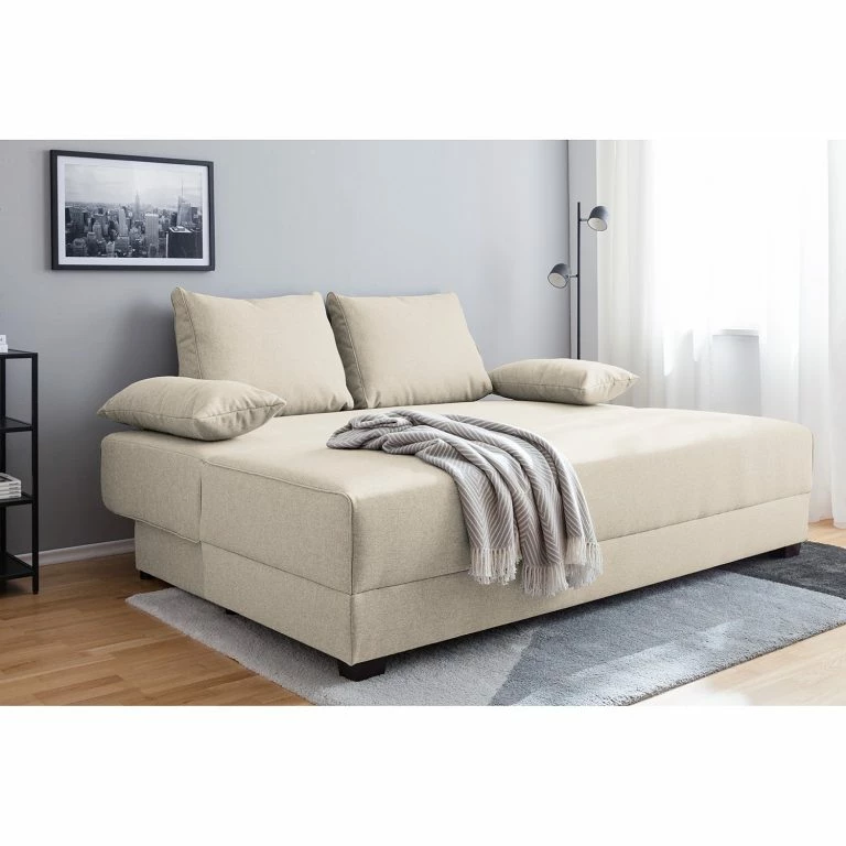 Loftscape Loftscape Clic-clac Boxspring Dingo – Tissu Luda: Crème