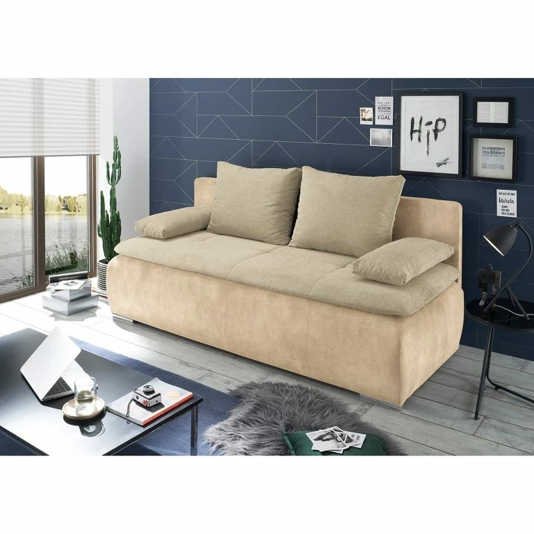 Loftscape Loftscape Clic-clac Hostens – Tissu / Microfibre – Microfibre Salvo: Crème