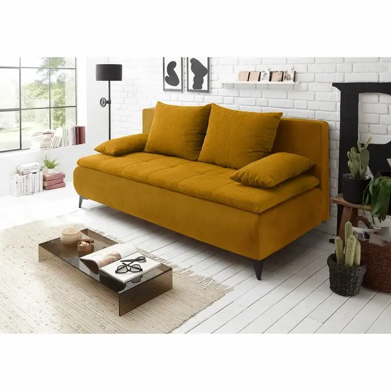 Loftscape Loftscape Clic-clac Moirax – Tissu / Microfibre – Microfibre Salvo: Ocre