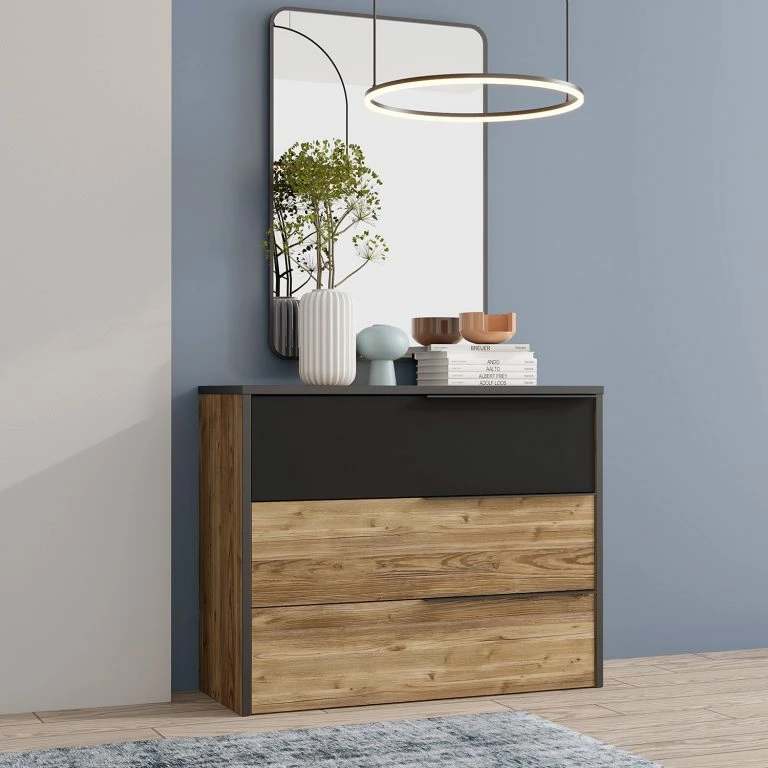 Loftscape Loftscape Commode Huy – Imitation Pin Des Alpes / Noir