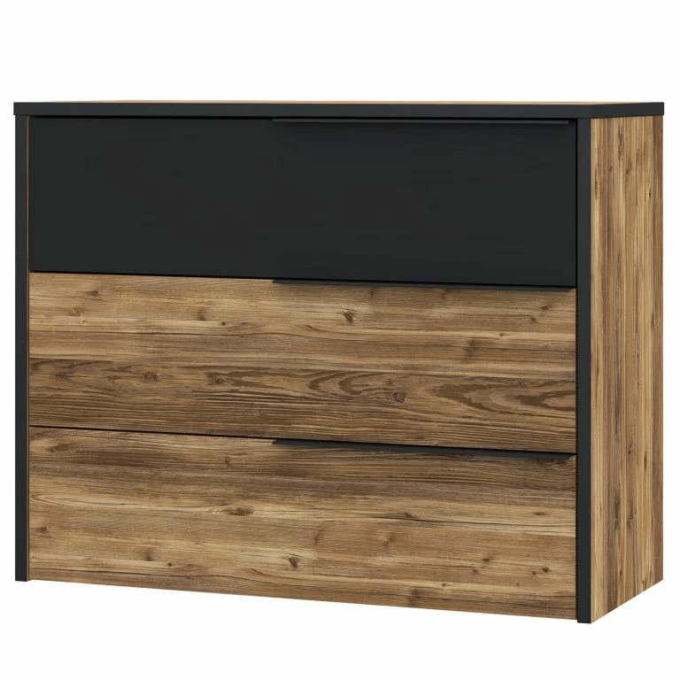 loftscape Loftscape Commode Huy – Imitation pin des Alpes / Noir