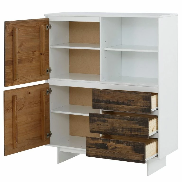 Loftscape Loftscape Commode Marnac II – Partiellement En Pin Massif – Pin / Blanc