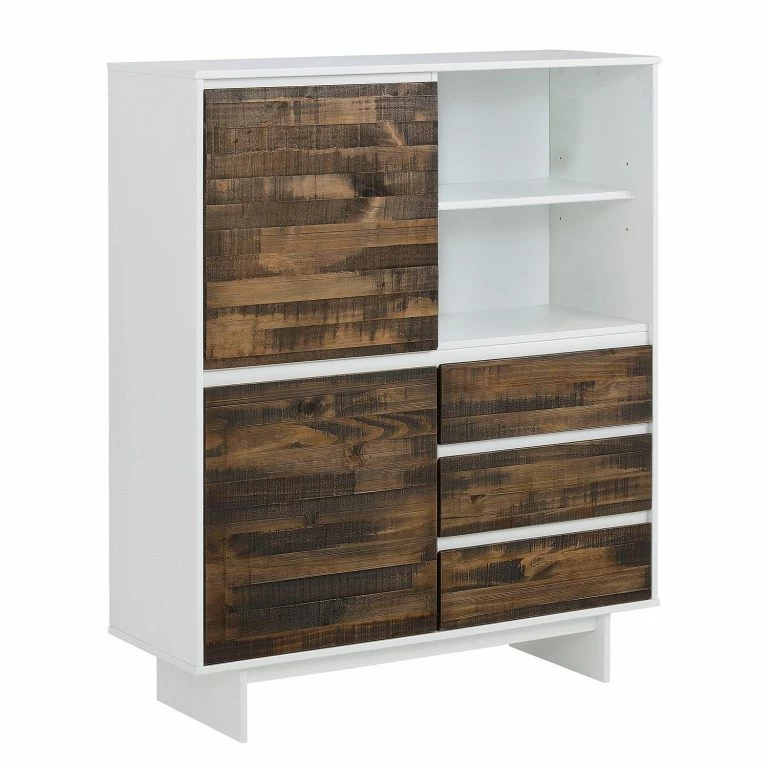 loftscape Loftscape Commode Marnac II – Partiellement en pin massif – Pin / Blanc