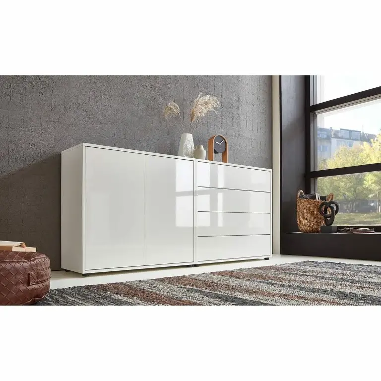 Loftscape Loftscape Commode Miltach I – Blanc Brillant / Blanc Mat