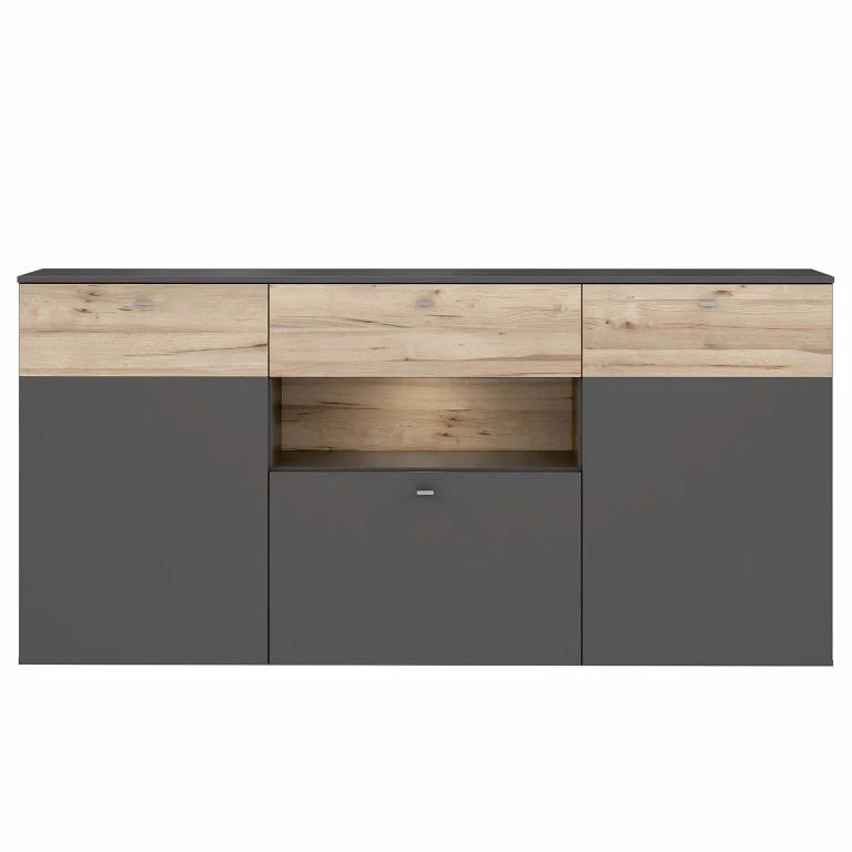 Loftscape Loftscape Enfilade Corey – Avec éclairage – Imitation Chêne / Gris