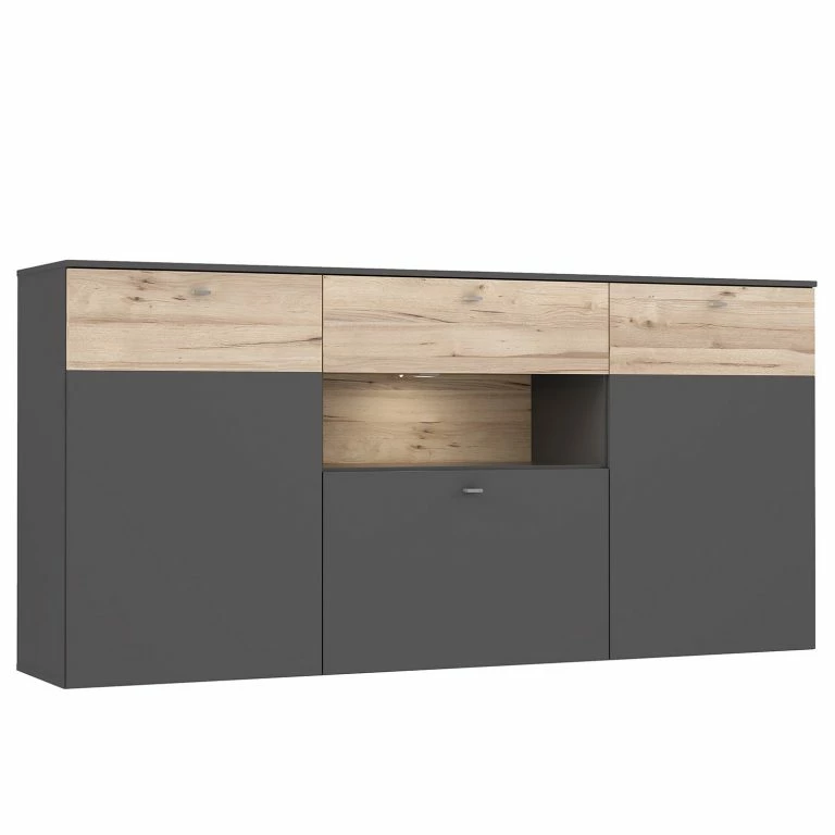 Loftscape Loftscape Enfilade Corey – Avec éclairage – Imitation Chêne / Gris