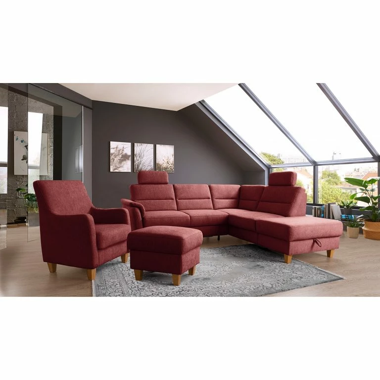 Loftscape Loftscape Fauteuil Baulon – Tissage à Plat – Tissu Ama: Bordeaux