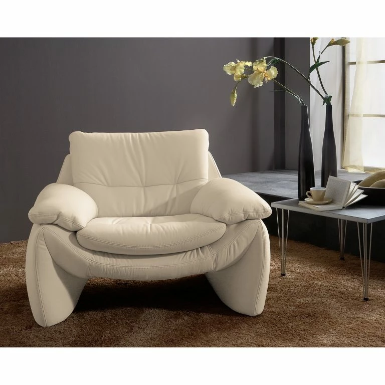 Loftscape Loftscape Fauteuil Budal – Cuir Véritable – Cuir Canela: Beige Clair