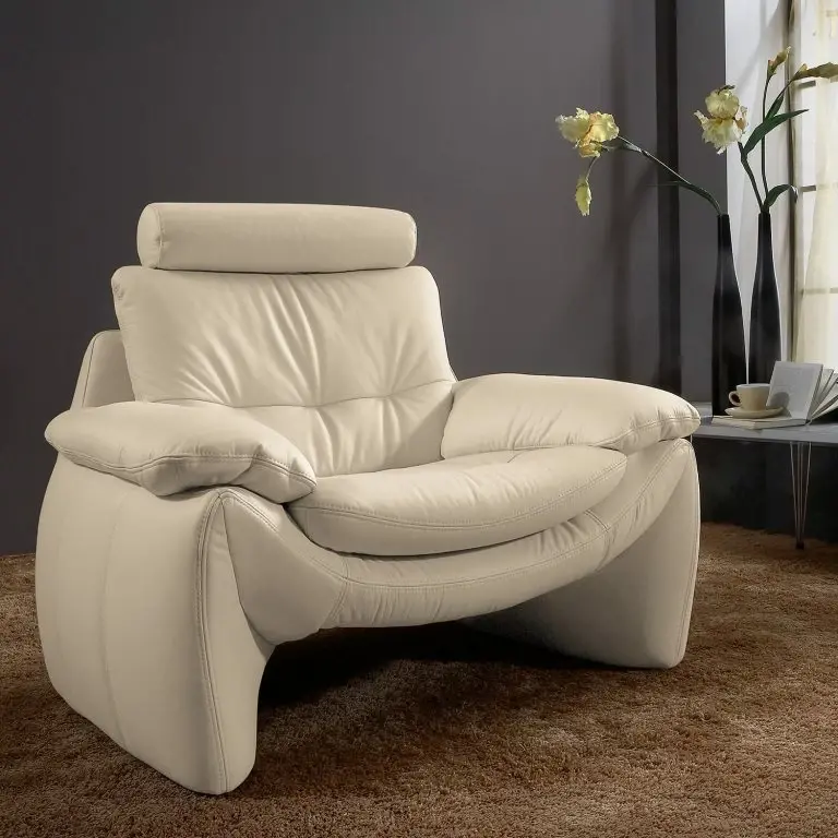 Loftscape Loftscape Fauteuil Budal – Cuir Véritable – Cuir Canela: Beige Clair