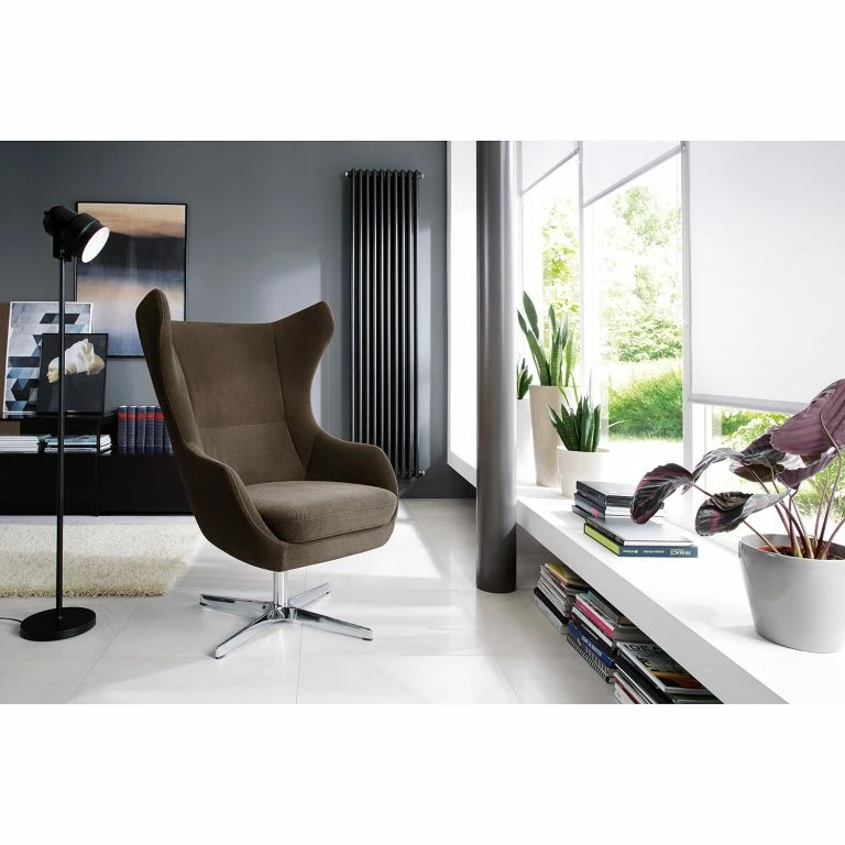 Loftscape Loftscape Fauteuil Crawley – Microfibre – Marron Foncé