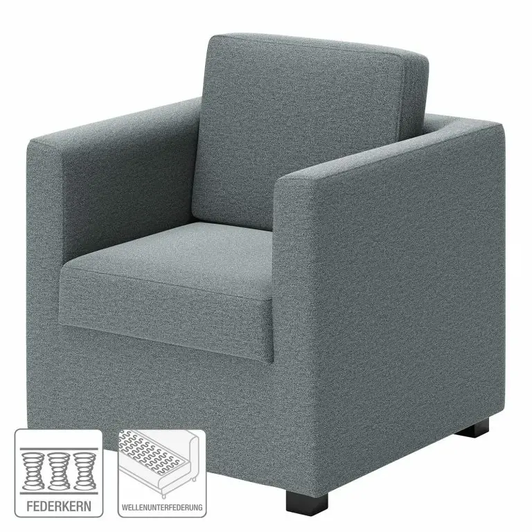 Loftscape Loftscape Fauteuil Deven IX – Tissu – Bleu Gris