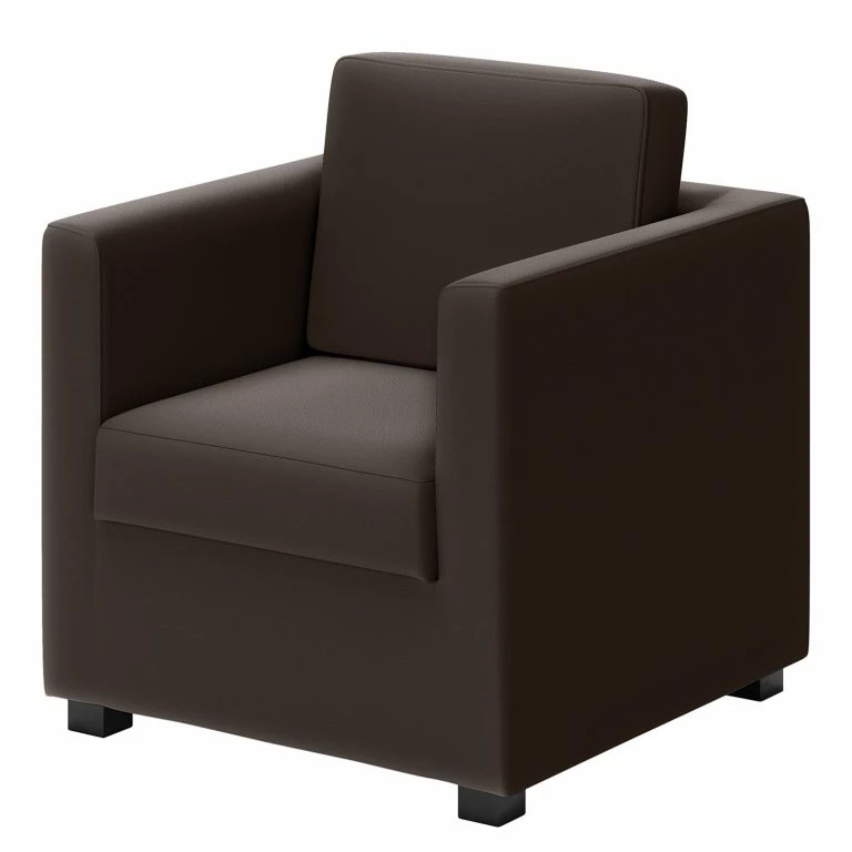 loftscape Loftscape Fauteuil Deven V – Cuir pigmenté – Marron foncé