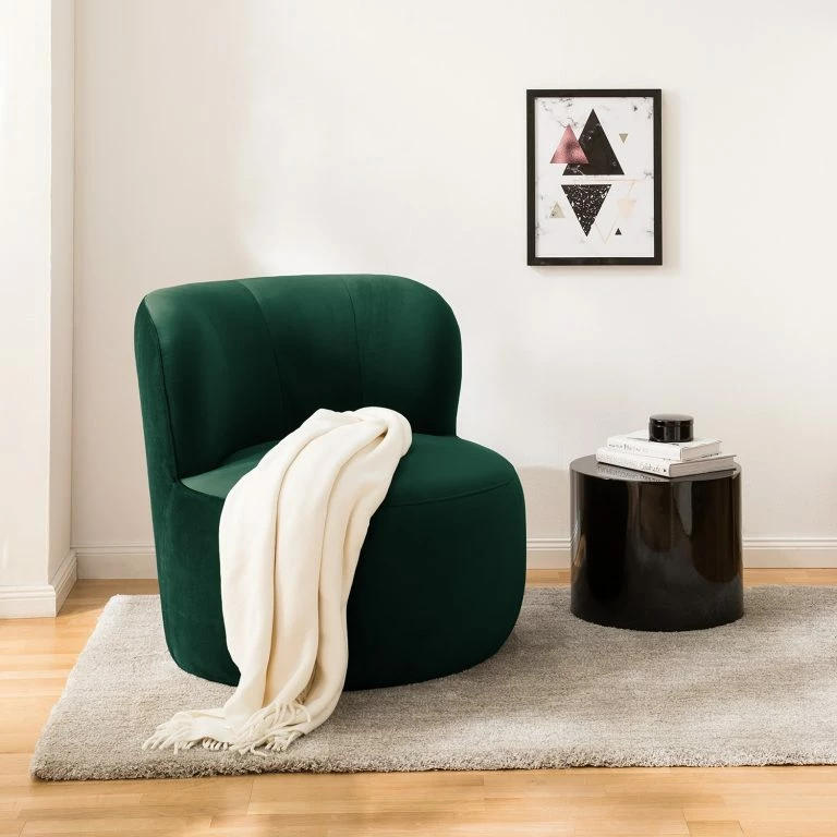 Loftscape Loftscape Fauteuil Lovelock – Velours Ravi: Vert Vieilli