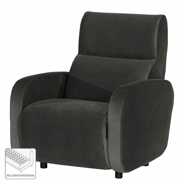 Loftscape Loftscape Fauteuil Mezin I – Velours – Velours Ravi: Anthracite