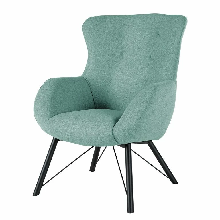 loftscape Loftscape Fauteuil Newfield – Tissu – Tissu Voer: Bleu clair