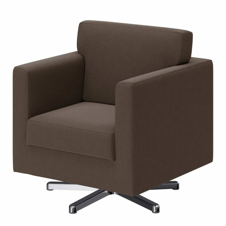 loftscape Loftscape Fauteuil Nibley I – Cuir véritable – Marron foncé