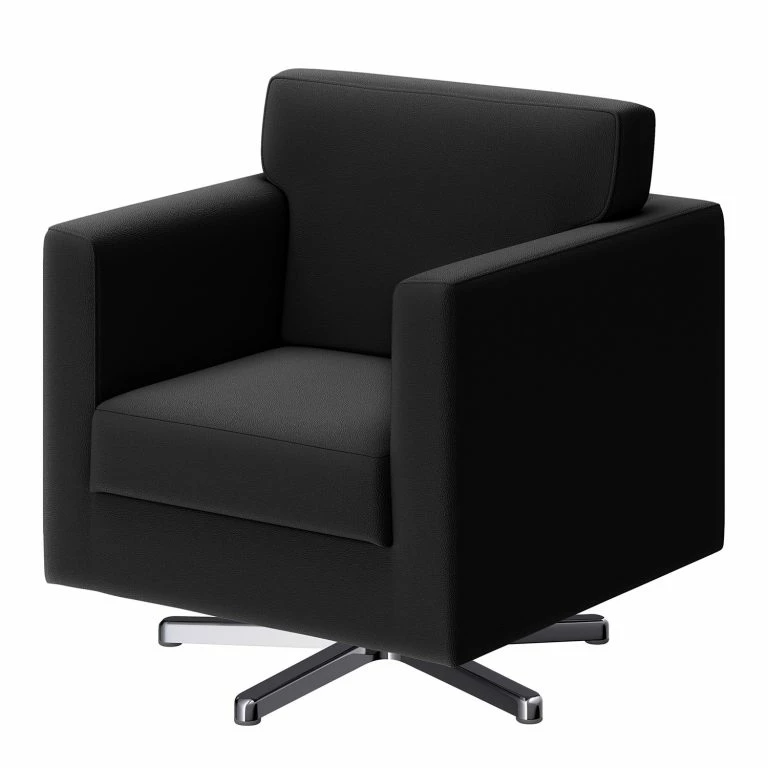 loftscape Loftscape Fauteuil Nibley II – Cuir pigmenté – Noir
