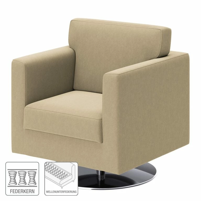 Loftscape Loftscape Fauteuil Nibley III – Cuir Véritable – Cappuccino