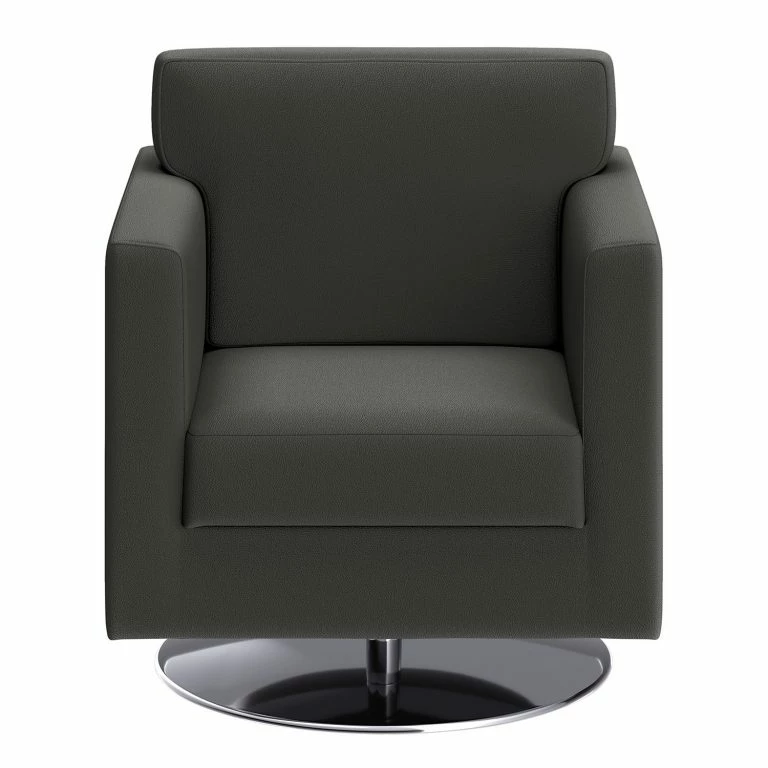 Loftscape Loftscape Fauteuil Nibley IV – Cuir Pigmenté – Anthracite