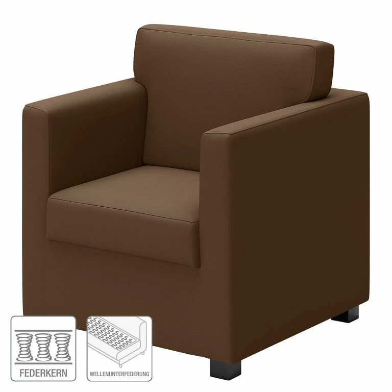 Loftscape Loftscape Fauteuil Nibley VIII – Imitation Cuir – Nougat
