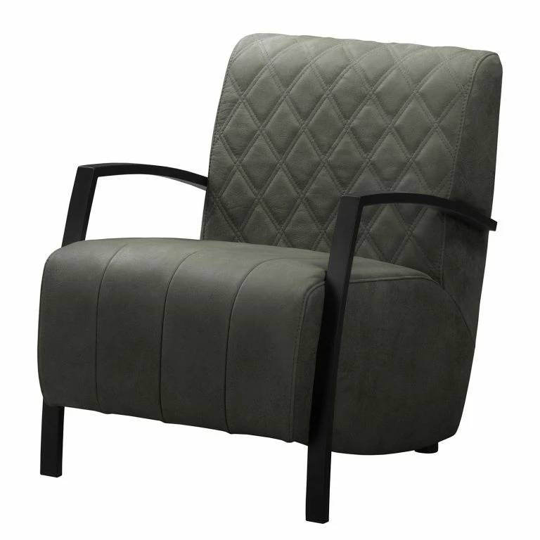 loftscape Loftscape Fauteuil Richlands I – Cuir véritable – Gris foncé