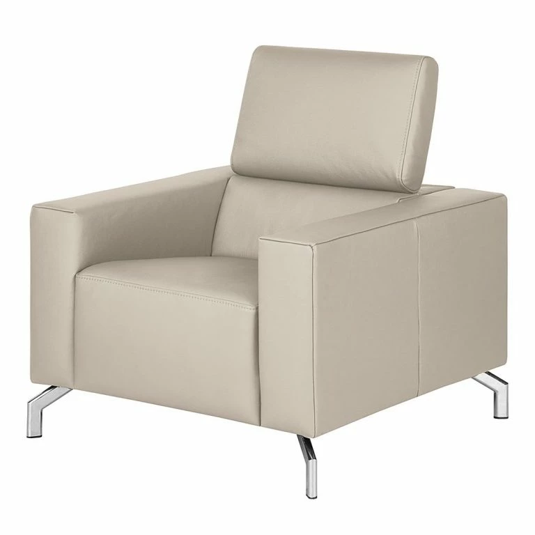 Loftscape Loftscape Fauteuil Varberg – Cuir Véritable Taupe