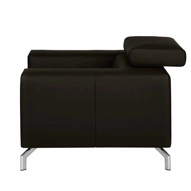 Loftscape Loftscape Fauteuil Varberg XXL – Cuir Véritable Marron Foncé