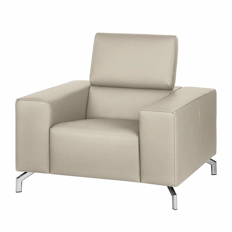loftscape Loftscape Fauteuil Varberg XXL – Cuir véritable taupe