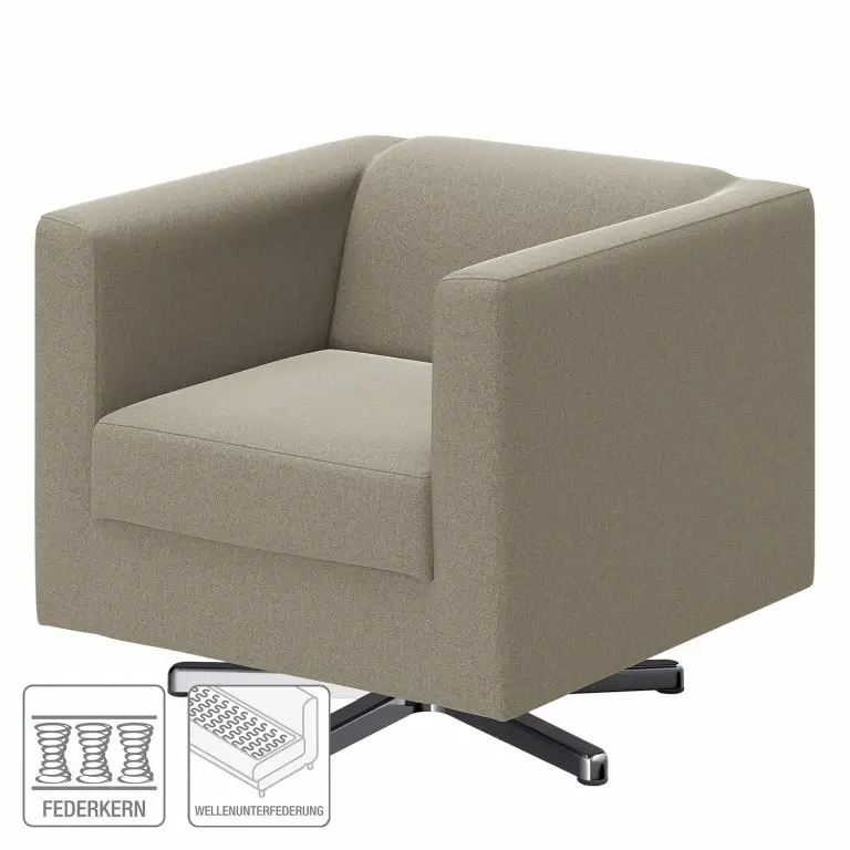 Loftscape Loftscape Fauteuil Wilno XIX – Aspect Cuir Vieilli – Gris Clair